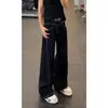 Jeans negros para hombre con costuras visibles, diseño elegante y versátil, tendencia de moda urbana, geniales y con estilo, con un corte holgado y fluido