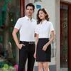 Camisa profesional de manga corta para hombre y mujer, temperamento bancario para mujer, ropa formal, camisa blanca, ventas 4s, bienes raíces, ropa de trabajo para recepción