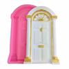 Porta de Vila Forma Única Forma de Moldura de Porta Molde de Silicone Decoração Fondandy Decoração de Bolo de Pasta Seca Molde de Silicone