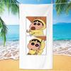 Crayon Shin-Chan ~ Toalla de baño de microfibra para adultos, natación, dibujos animados para niños, viaje, portátil, toalla de playa