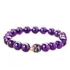 Pulseira de Amethysto Uruguai Imitação Design Ins Feminino Mais Sorte Pulseira de Transferência de Lótus Chinês Novo para Presente de Namoradas