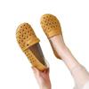 Zapatos Planos Casuales Versátiles de Suela Blanda y Superficie Suave para Mujer Verano 2025, Zapatos Tipo Frijol con Suela de Tendón, Zapatos Huecos Transpirables para Mujer
