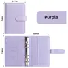 Carpeta A6 transfronteriza con bolsillo con cremallera, libreta de ahorros color macarrón, carpeta de piel PU, libro de presupuesto y depósitos en efectivo, personalizable