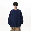 Camiseta de Manga Larga Estilo Americano con Sorona para Hombre y Mujer, Camisa Base de Capa Color Bloque High Street de Primavera, Top Juvenil Retro