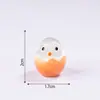 Ovo Casca Quebrada Waffle de Ovo Casca de Ovo Pintinho Mini Micro Paisagem Resina Luminosa Acessórios DIY Ornatos Luminosos para Desktop Carro