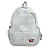 Mochila Sencilla Bordada con Letra, Estilo Relajado, Resistente al Desgaste, Mochila Ligera de Viaje para Estudiantes de Secundaria, Preparatoria y Universidad, Mochila para Mujer