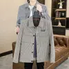 Ropa de Trabajo Otoño e Invierno Chaqueta de Lana Príncipe de Gales para Hombre Ropa Casual para Hombre Estilo Urbano de Gama Alta Chaqueta Corta Top