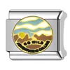 Em estoque pulseira módulo de personalidade criativa série paisagem natural azul Itália acessórios de costura DIY