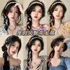 Diadema de Cinta Diadema de Cinta Integrada Diadema Trenzada Floral de Verano Lazo para el Cabello Bufanda Adorno para la Cabeza Nuevo 2025 para Mujer