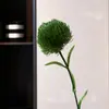 Arreglo Floral Moderno para el Hogar Chino, Flor Artificial, Tacto de Flor Artificial, Bambú de Piedra Verde, Exhibición de Habitación Modelo, Bola de Pelo Verde de Goma Suave
