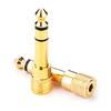 Adaptador de audio 6.5 revolución 3.5 hembra 6.5mm a 3.5mm micrófono MIC adaptador amplificador de potencia chapado en oro