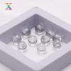Cuentas redondas de circón blanco al por mayor 3-12 mm cuentas redondas lisas brillantes de circón cuentas sueltas sin agujero piedra desnuda