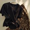 En Stock Modernos Nuevos Tendencia Estilo Francés Tops Verano Camiseta Blanca para Mujeres con Sentido del Diseño