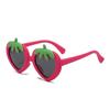 Gafas de sol para niños con protección UV, gafas de sol polarizadas de silicona con diseño de fresa y dibujos animados para niños y niñas, gafas de sol para bebés.
