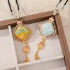 Estilo Retro Brocado de Canción Ruyi Flor de Ventana Colgante DIY Nuevo Estilo Chino Accesorios a Juego Regalos Culturales y Creativos Colgante de Brocado de Canción