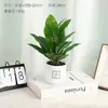 Flores Artificiales Pequeños Adornos Maceta Escritorio Árbol de la Fortuna Plantas Verdes Artificiales Oficina Decoración de Flores Artificiales Sala de Estar Plantas Biónicas