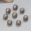 Plata Esterlina S925 Tinta Negra Ceja Redonda Perla Accesorios Vintage DIY Hecho a Mano Material de Perlas Joyería al por Mayor