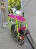Toldo para Veículo Elétrico com Cortina Lateral Totalmente Fechada Guarda-Sol para Veículo a Bateria Guarda-Sol para Bicicleta Motorizada Guarda-Chuva para Chuva Guarda-Sol para Triciclo Guarda-Sol para Motocicleta