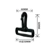 Ganchos giratórios de plástico para atacado para alças, bolsas e acessórios para animais de estimação, disponíveis em vários tamanhos de 15-50 mm, em estoque, ganchos para bolsa de cintura espessados