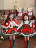 Vestido de Princesa Reno Navideño para Niñas Invierno Nuevo Manga Larga Cálido Lolita Vestido de Cumpleaños Infantil Vestido de Invierno