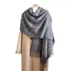 Bufanda Jacquard de Imitación Cachemir Estilo Étnico Flor de Anacardo Transfronteriza Nueva para Mujer para Usar al Viajar y Vacacionar, Bufanda de Foto para Mantenerse Caliente