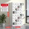 Gabinete de Vestuario de Cinco Puertas con Cerradura para Dormitorio, Vestuario de Personal, Archivador de Oficina de Cristal, Gabinete Metálico para Almacenamiento de Archivos