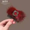 Nuevo Peine de Estilo Coreano para Mujer con un Toque de Lujo, Peine Invertido Incrustado con Diamantes, Herramienta Versátil para Peinar el Cabello, Accesorio para el Cabello