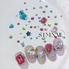 Caja de gemas con punta color hechizo Diamante monito con bolsa de material para joyería de uñas fondo puntiagudo Diamante pegatinas para uñas DIY