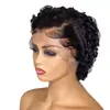 Peluca de Encaje Frontal Amazon Nueva Peluca Europea y Americana Peluca Rizada Pequeña para Mujer Cabello Rizado Multicolor Fibra Química Gorro