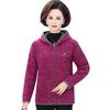 Abrigo polar de primavera y otoño para personas de mediana edad y ancianos, suéter con capucha para mujeres de mediana edad, abrigo polar, ropa de otoño para mamá