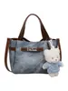 Bolso de Hombro Retro de Mezclilla 2026 para Mujer, Bolso Cruzado de Diseño de Nicho, Bolso Cubo de Mano de Patchwork de Cuero de Alta Gama