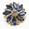 Botão de strass dourado 26mm com padrão multicolorido olho de cavalo para suéter, cardigã, roupas, acessórios