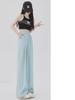 Pantalones de Montaña Leche Azul para Mujer Verano 2025 Nuevo Cintura Alta Caída Pequeño Slim Casual Seda de Hielo Pierna Ancha