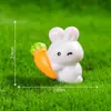 Figuritas de zanahoria y conejo de dibujos animados, pequeñas y lindas - perfectas para jardinería, paisajismo, decoraciones de bricolaje y como pequeños adornos de escritorio