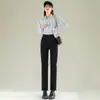 Jeans retos grossos forrados com lã de cintura alta para mulheres, inverno, soltos, emagrecedores, tubo pequeno de fumaça, calças externas