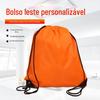 Saco de lona dobrável saco de poliéster à prova de poeira saco de nylon estudante corda mochila de poliéster bolsa de basquete conjunto