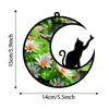 Presente Memorial de Cão Transfronteiriço: Ornamento de Acrílico Colorido Pendente de um Cachorro na Lua para Presentes de Memória de Animais de Estimação