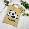 Bolsa de Tricô Ins Desenho Panda Feminina Moda para Carregar na Mão Grande Capacidade Bolsa de Ombro Bolsa Transversal Bolsa