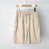 23Dk01 Pantalones Cortos de Lino Elegantes para Hombre Verano Algodón y Lino Pantalones de Cinco Cuartos para Hombre Sueltos Casuales de Lino Pantalones Grandes