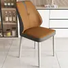 Silla Nórdica Simple Silla con Respaldo de Lujo Ligero Moderno Italiano Silla de Comedor para el Hogar Silla para Mesa de Comedor de Hotel Taburete de Restaurante Metal