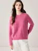 Cachemira Otoño/Invierno 2026 Estilo Nuevo para Mujer Holgado Hilo de Color de Puntos Raglán Cuello Redondo Estilo Suave Prendas de Punto Base