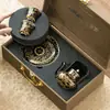 Fabricante 999 Prata Dourada Um Bule Duas Xícaras Elegante Caixa de Presente Yaoshixiong Conjunto de Chá Kung Fu Caixa de Presente Especial para Fazer Chá