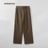 Pantalones Casuales Transfronterizos Apo para Hombre, Temporada de Otoño, Tacto de Alta Gama, Corte Recto Holgado, Versátiles, Caída Suave, Resistentes a las Arrugas, Pantalones Largos Semi-Elásticos.