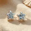 Brincos de joias de arco de design retrô de nicho vintage antigo médio, brincos de esmalte azul de alta qualidade