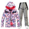 Traje de esqui feminino inverno ao ar livre à prova de vento água-respingos quente engrossado snowboard duplo-board traje de esqui nova chegada