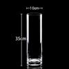 Simples extra grande vaso de vidro sala de estar água levantada salgueiro de neve rico bambu echinoby flor de madeira arranjando piso transparente de pé alto tubo reto