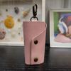 Bolsa Sencilla de Piel Suave para Llaves de Hombre, Portallaves de Puerta Vintage de Latón para Mujer, Piel de Vaca de Primera Capa, Colgante para Cinturón, Multicolor Hecho a Mano