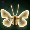 Luz LED Dinámica Brillante de Mariposa Luz Decorativa Navideña Forma de Mariposa Transparente Luz para Exteriores a Prueba de Lluvia Luz para Insectos