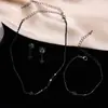 Nuevo Estilo Ins Transfronterizo Lujo Accesible Cadena de Garra de Cristal Super Brillante Collar Pulsera de Celebración de Banquete para Mujer Set Completo de Joyería de Diamantes
