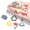 Nuevos Accesorios de Aleación de Esmalte Colorido para el Día del Padre el Día de la Madre Llavero DIY Accesorios para Joyería Colgante W578
